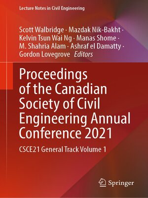 cover image of Proceedings of the Canadian Society of Civil Engineering Annual Conference 2021